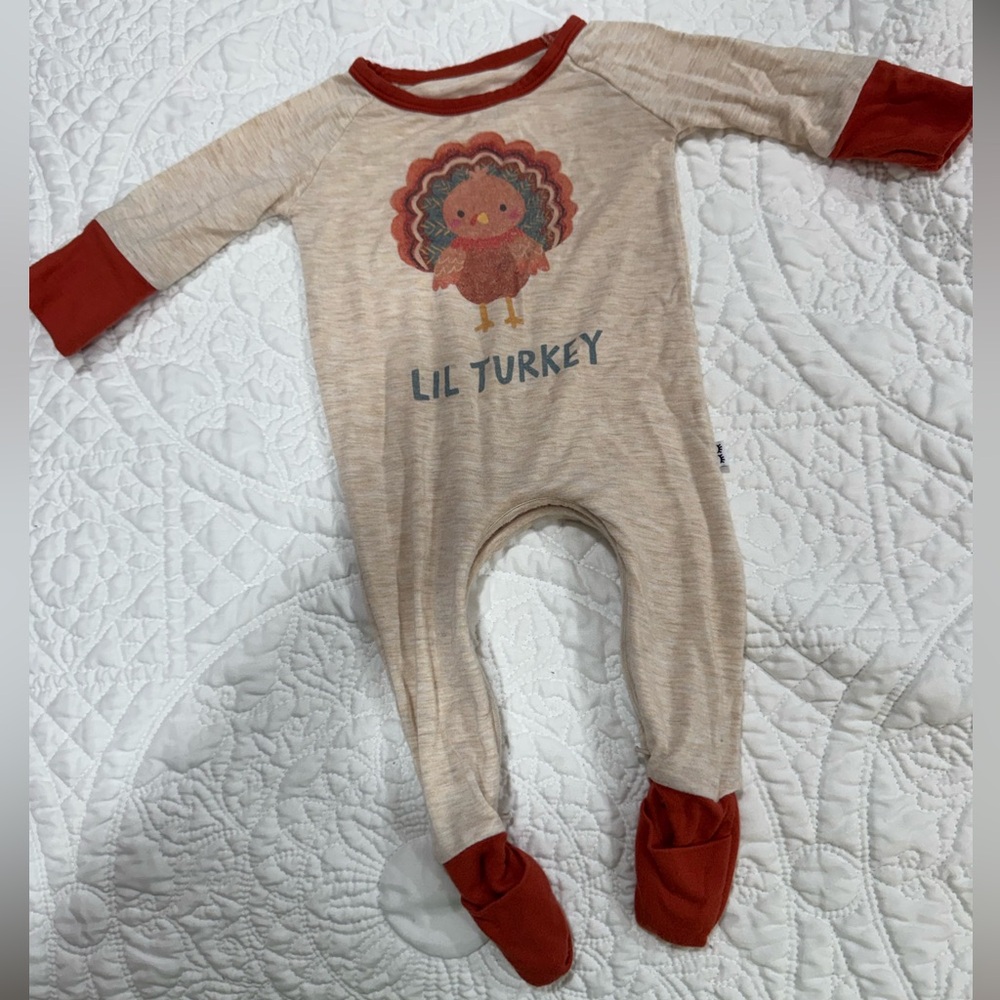Little Sleepies Limited Edition Lil Turkey Crescent Zippy - NEWBORN